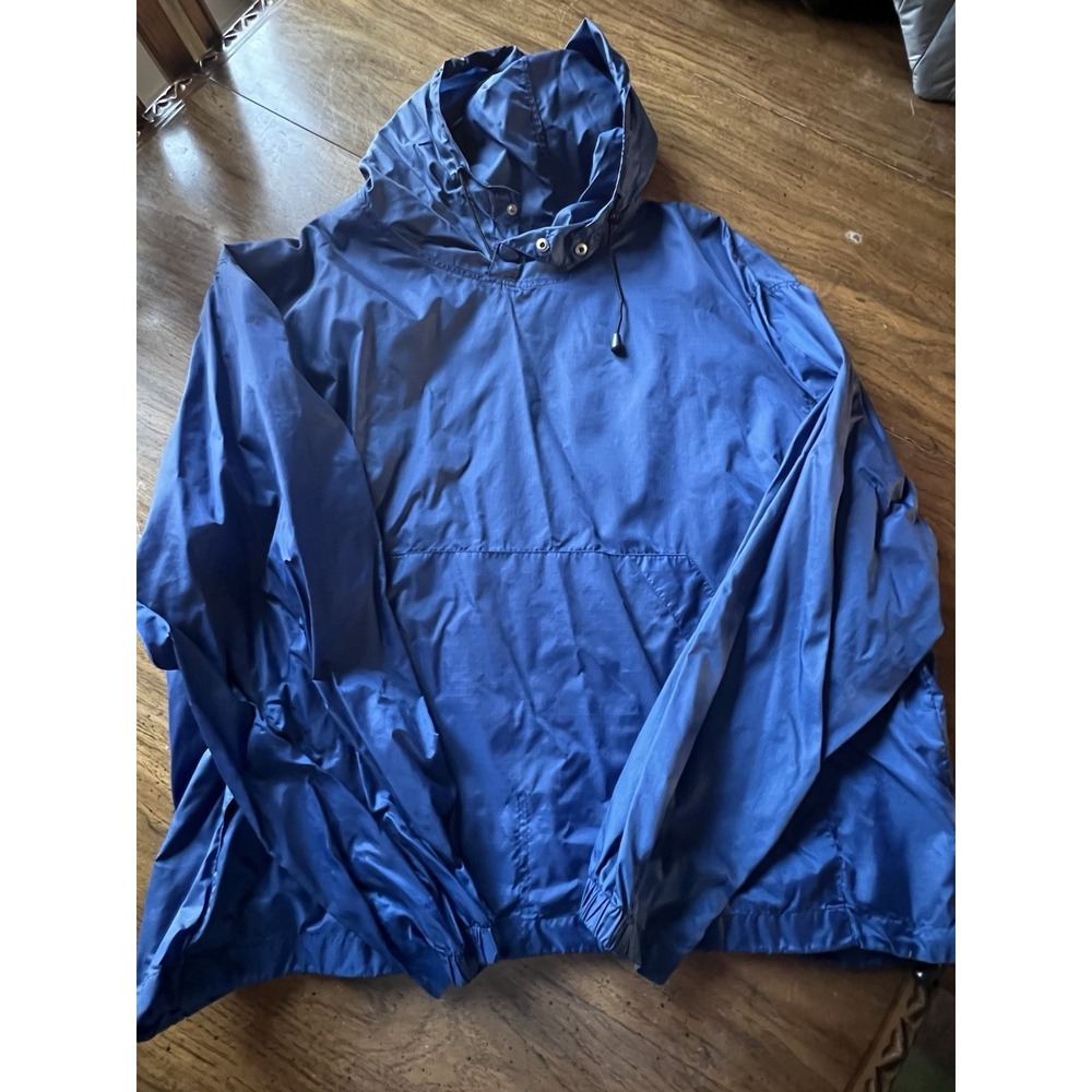 Vintage Chaps Ralph Lauren Rain Jacket Made In Russia Nylon Blue XL‎